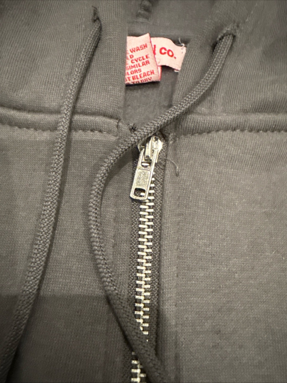 Simple Girl Co Full Zip Hoodie Women’s Charcoal Gray Hooded Sweatshirt NWT - Picture 4 of 5